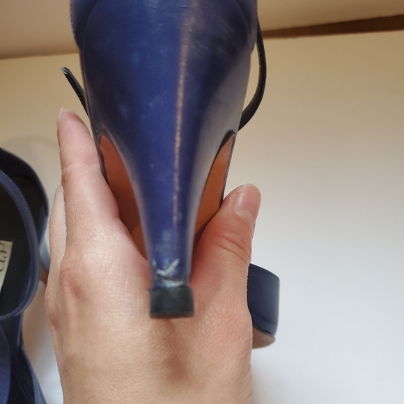Vintage d'rossana Blue leather shoes size 8B pinup mod Vintage - Picture 12 of 12